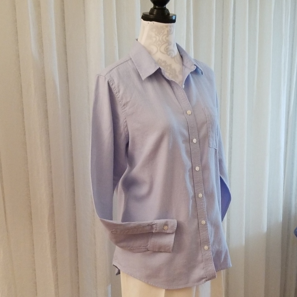 Lands' End button down flannel shirt - Picture 4 of 7